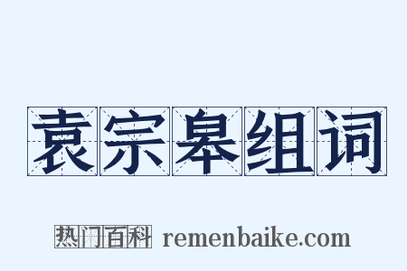袁宗皋组词是什么意思的图片